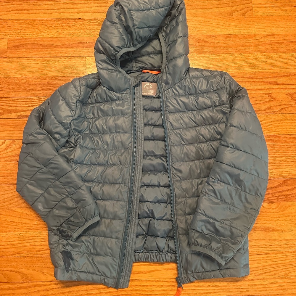 Primary Kids Puffer Jacket in Slate Blue